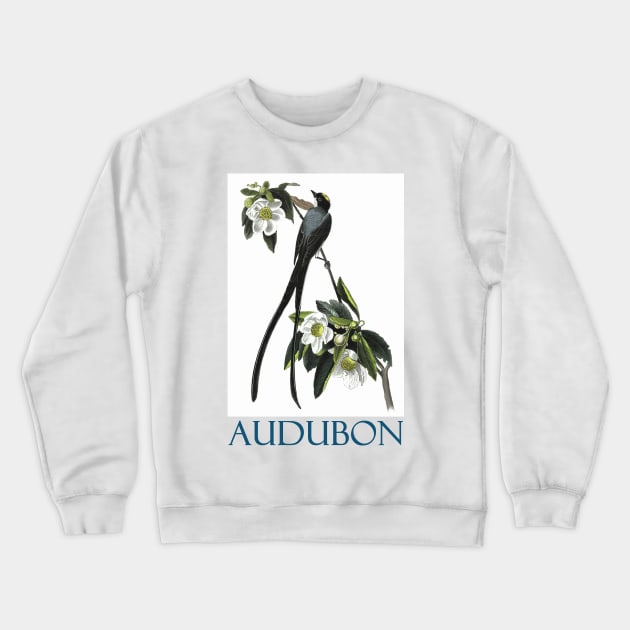 Fork Tailed Flycatcher by John James Audubon Crewneck Sweatshirt by Naves